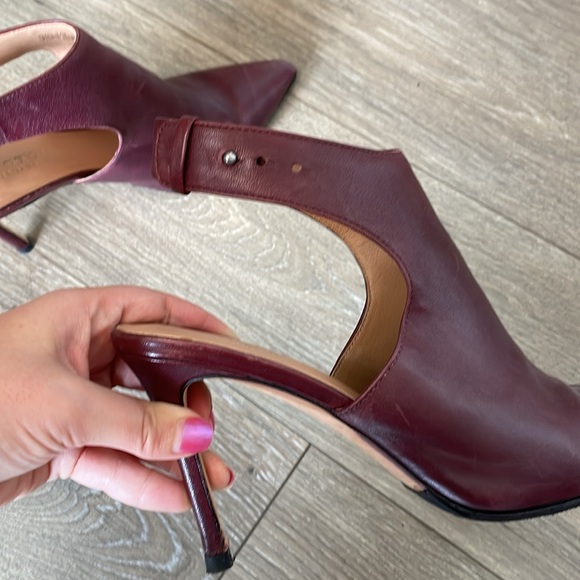 Halston Heritage Betty Leather Slingback Booties - Picture 9 of 12